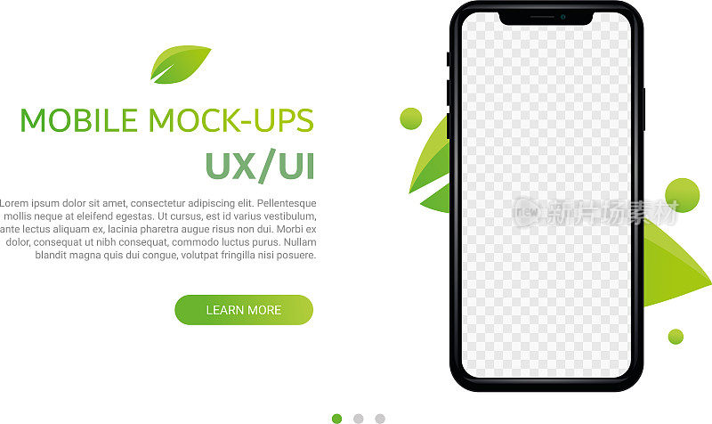 Smartphone mockup Ui and Ux theme